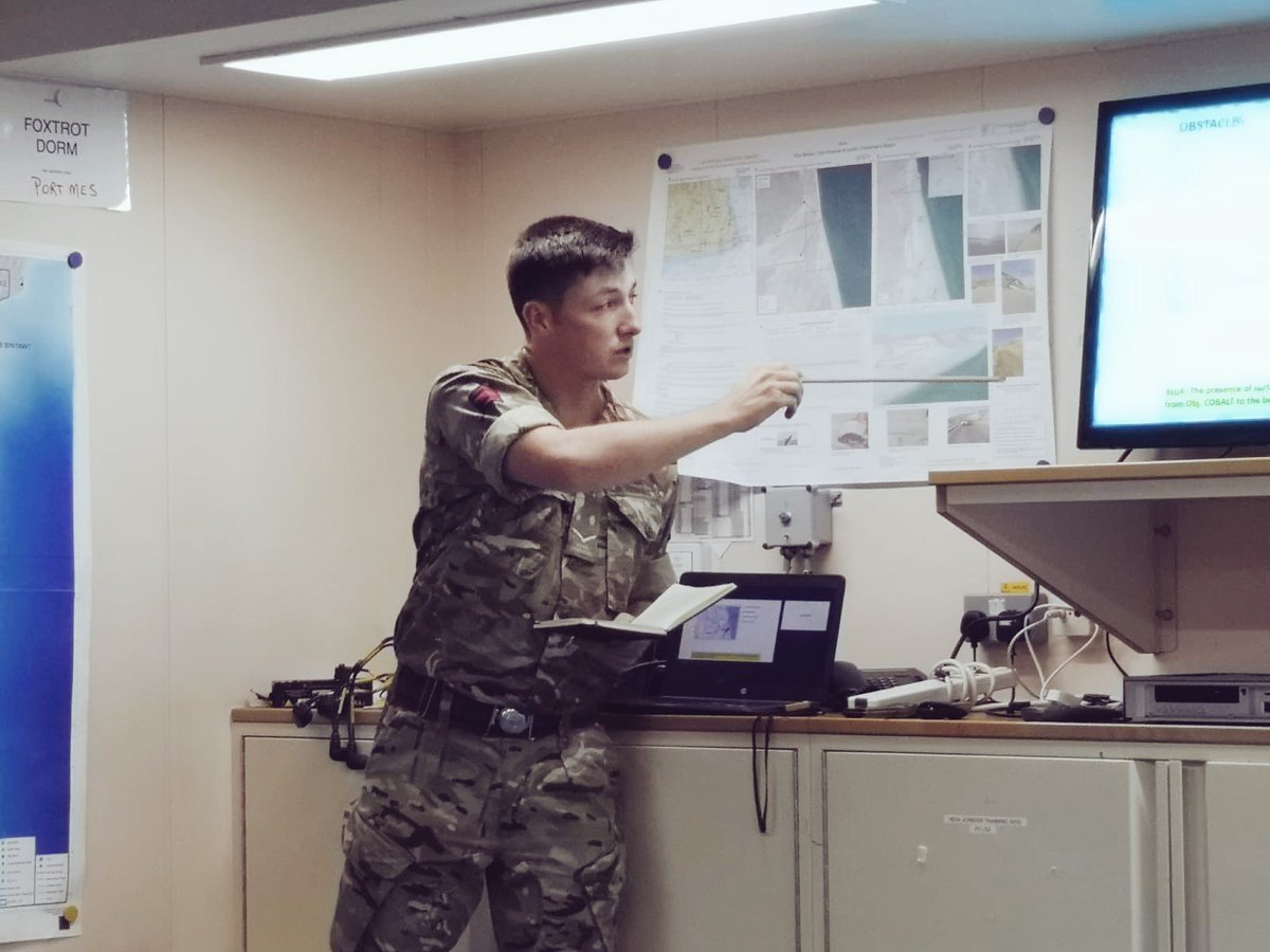 59_Cdo_Sqn's tweet photo. LCpl W and Spr H from @42EngrRegt_Geo have become a staple part of the BGE Team in @40commando HQ. Deploying on #ExAL18 and #saifsareea3, their contribution has added considerable value to planning and is another key #proud_sappers capability that the #JFEG brings to the party! https://t.co/0PGjgMRVsg