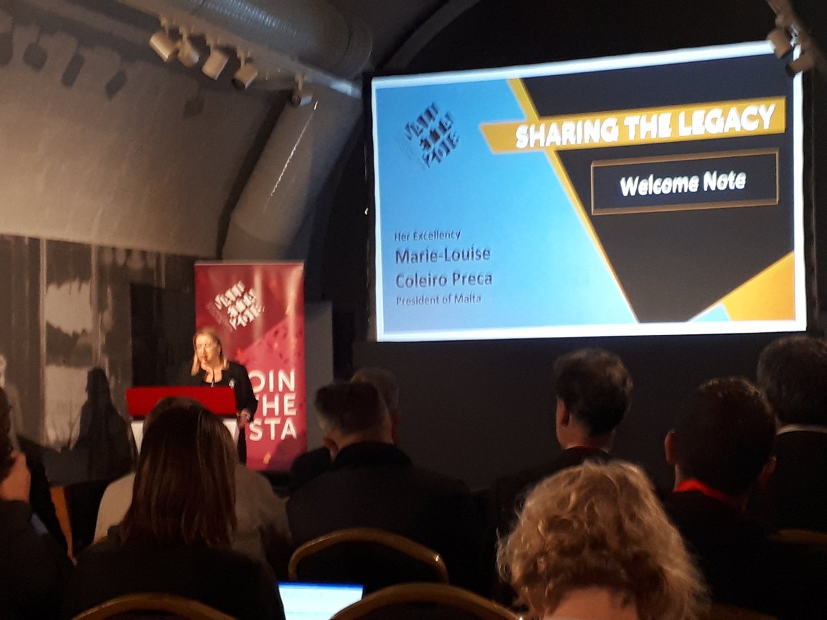#Malta president Marie-Louise Preca reminds us of importance of #SDG11 and its ensuing implementation #stl2018