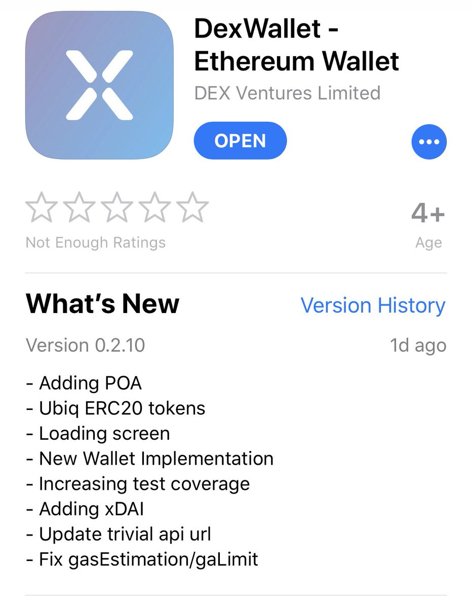 Ubiq On Twitter Ubiq And Ubiq Erc20 Tokens Are Now Available On Ios In The Latest Update To Dexwallet Ubq Geo Apx Ricks Dot Qwark Grans Esch Https T Co 951f4xwbow Https T Co Psm7m1rfzu