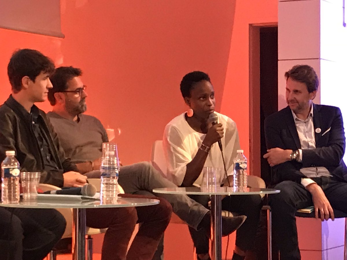 maxsab's tweet image. #FrenchTechRI La double championne du monde et médaillée Olympique en escrime @sarahdaninthe témoigne sur son passage du sport à la #startup