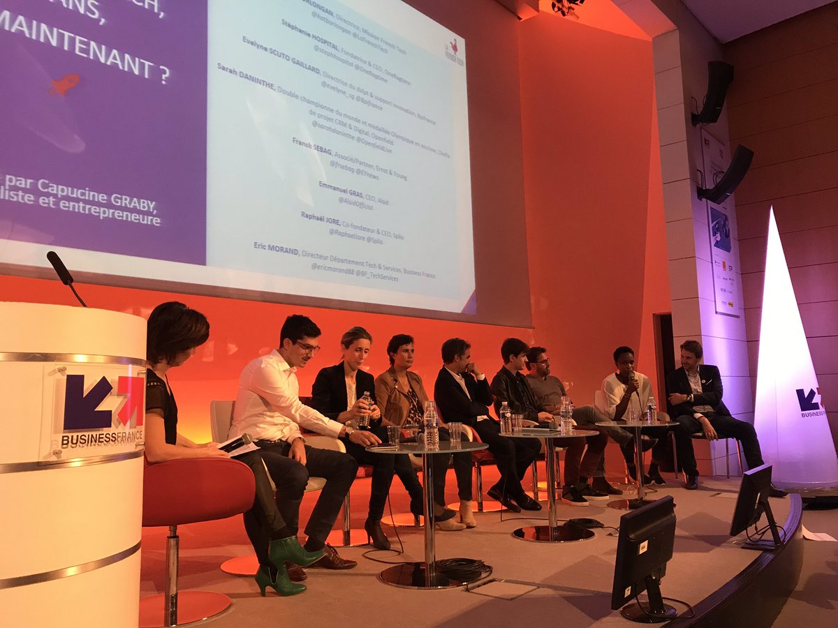 maxsab's tweet image. #FrenchTechRI La double championne du monde et médaillée Olympique en escrime @sarahdaninthe témoigne sur son passage du sport à la #startup