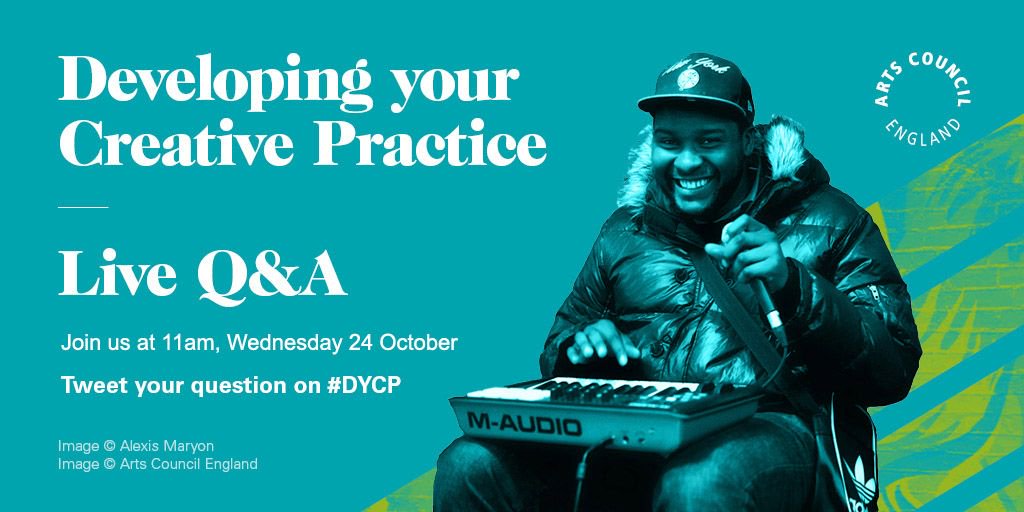 ace_national's tweet image. Join us from 11am for a live Twitter Q&amp;amp;A where you can ask us about Developing Your Creative Practice. Ask your questions using #DYCP