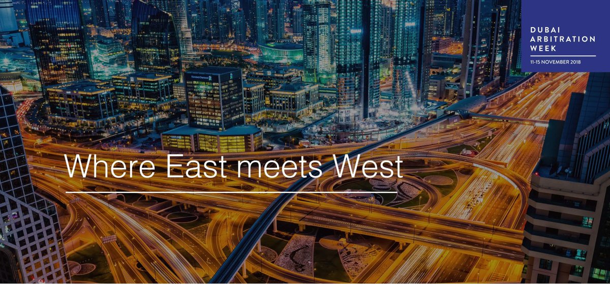 Not long to go until Dubai Arbitration Week 2018! #DAW promises to be packed with insightful sessions led by leading global arbitral bodies &amp; organisations. We will be hosting a number of events during the week, take a look at the full programme here: dubaiarbitrationweek.com.