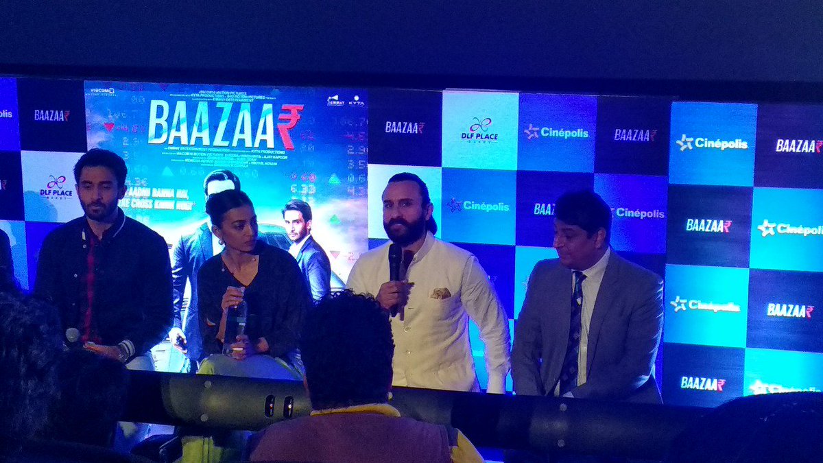 docdivatraveler's tweet photo. Super excited for this movie tomorrow! @baazaar @IndiaCinepolis @dlfplace_saket #cinepolissaket #baazaar  #moviepremiere #starstruck #starcast #dlfplace https://t.co/DK7kKdab0i