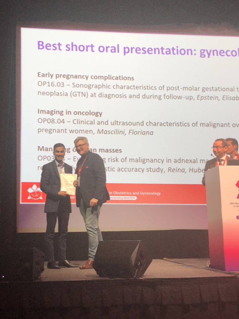 Congratulations to the #DDU Dux Dr Winston Almeida awarded at #ISUOG2018