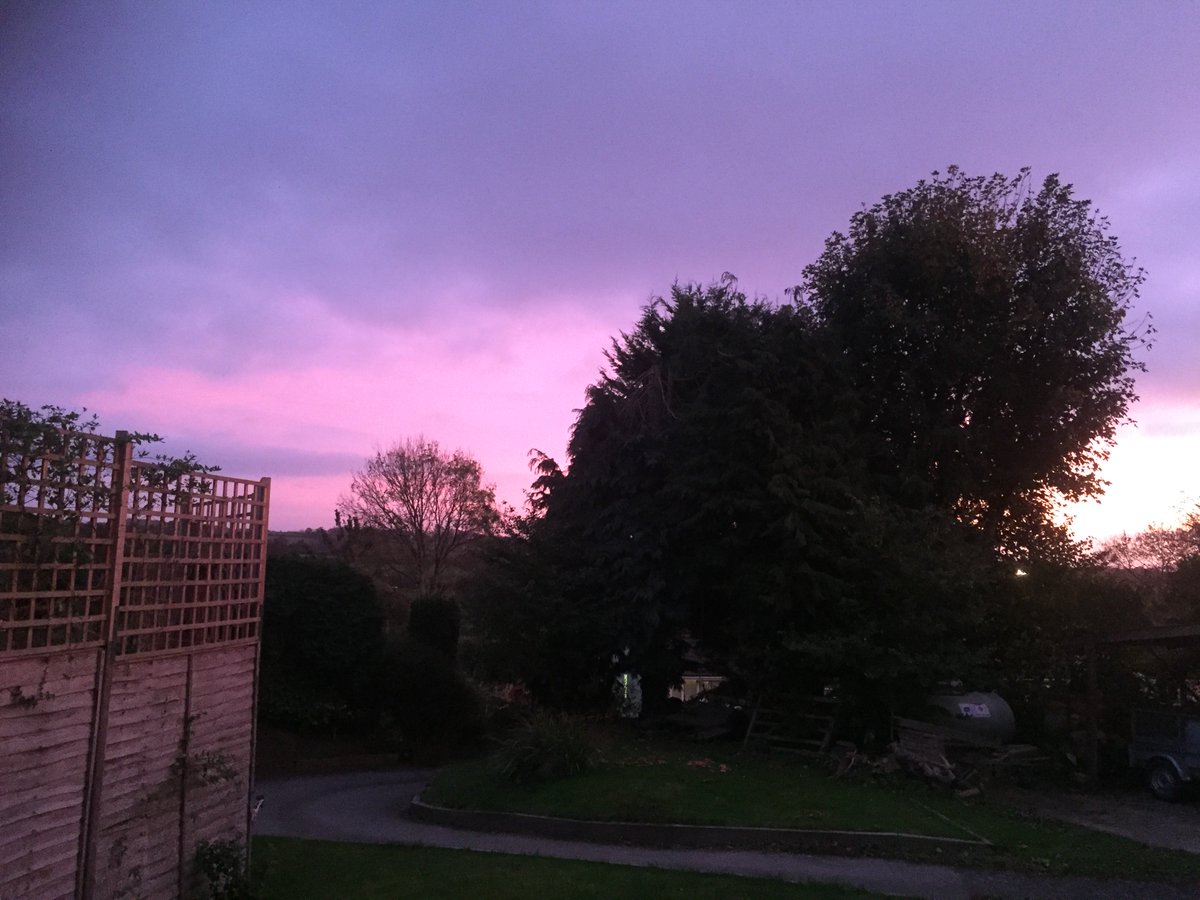 NaturesOwnPets's tweet photo. Beautiful sunset last night over Dolton
#weatherwatchers #beautifulnorthdevon @metoffice #autumnsunsets @bbcweather @BBCSpotlight #naturesownpets https://t.co/0Vn8YjLYWd