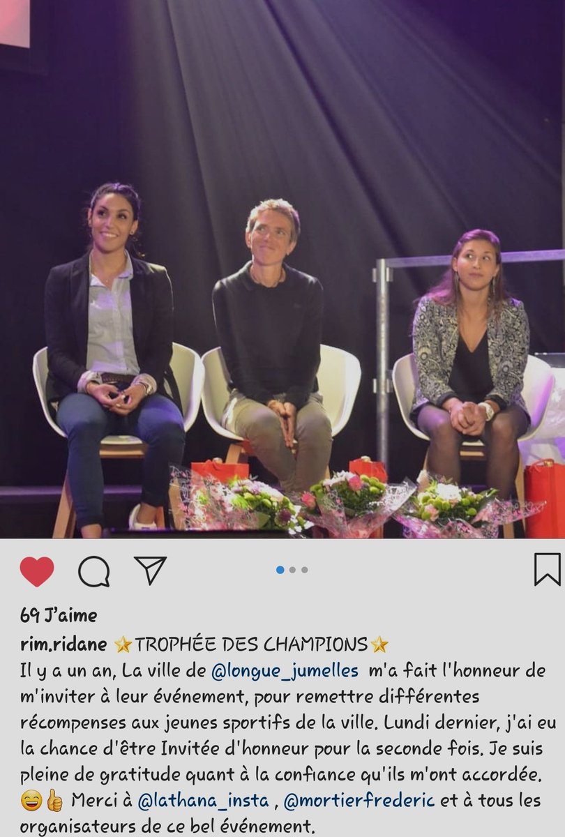 LongueJumelles's tweet photo. 🏆TROPHÉES DES CHAMPIONS 🏆
@LongueJumelles Plateau en OR 🎖 Représenté par 3 grandes championnes du Monde #CatherineThomasPesqueux #ManonMoutinho et #RimRidane @RimMoi2 sacrée pour la 2ème fois #Championne du Monde de #BoxeSavate Un honneur de vous recevoir!  🥊💪🏆 https://t.co/k4RXLyicaH