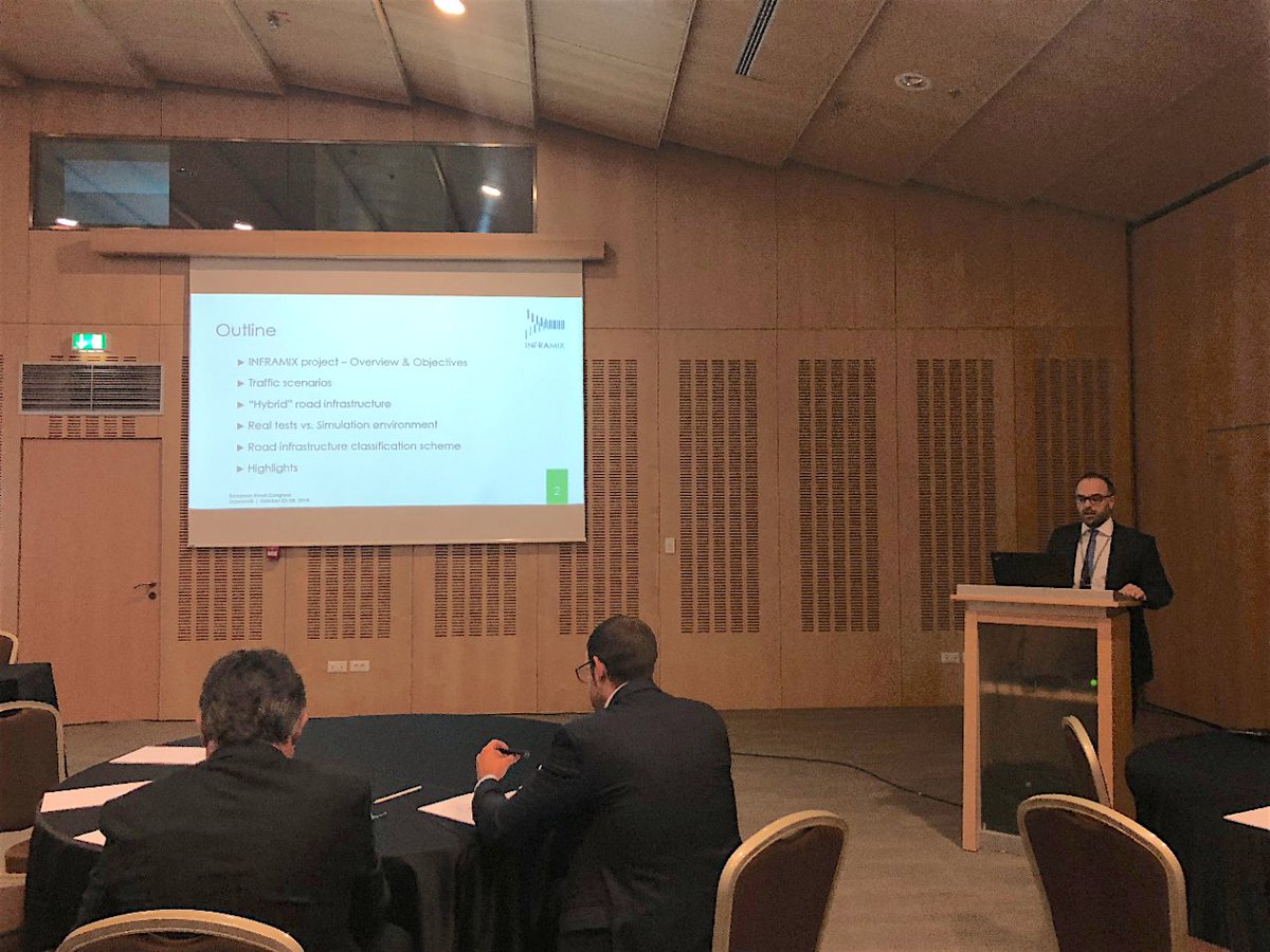 [NOW] Panagiotis Lytrivis from <a href="/ISENSE_GROUP/">I-SENSE GROUP/ ICCS</a> just presented #INFRAMIX project at #EuropeanRoadConference #Road2Dubrovnik 👍🏼 We're so happy to be part of this great event! 🙌🏼 <a href="/ERFbrussels/">ERF EU</a> @EuroRAP @IRFhq #H2020 #H2020Transport #Mobility #Transport #EU #Innovation #Dubrovnik