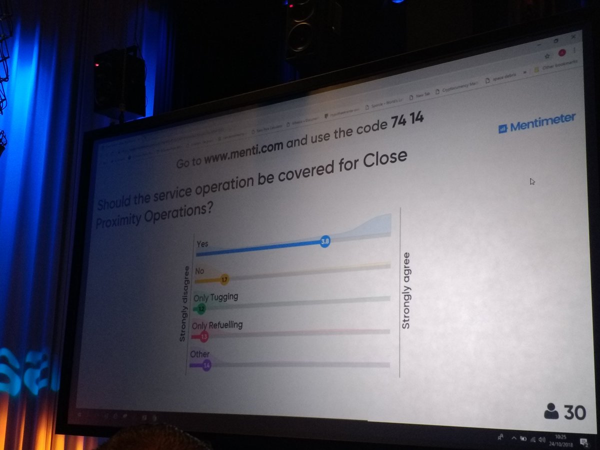 Golans_mom's tweet image. Industry disagreed that services should be covered in the standards (this question is not phrased correctly @ESAcleanspace ) #2018csid #OnOrbitServicing