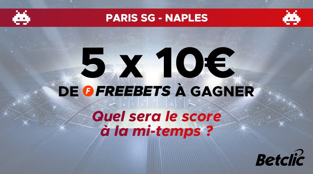 Betclic's tweet image. 🇺🇾 El Matador face à son ancien club...

🤔 Quel sera le score à la mi-temps dans ce #PSGNAP ? 

Pour participer ➡ RT + ta réponse en commentaire