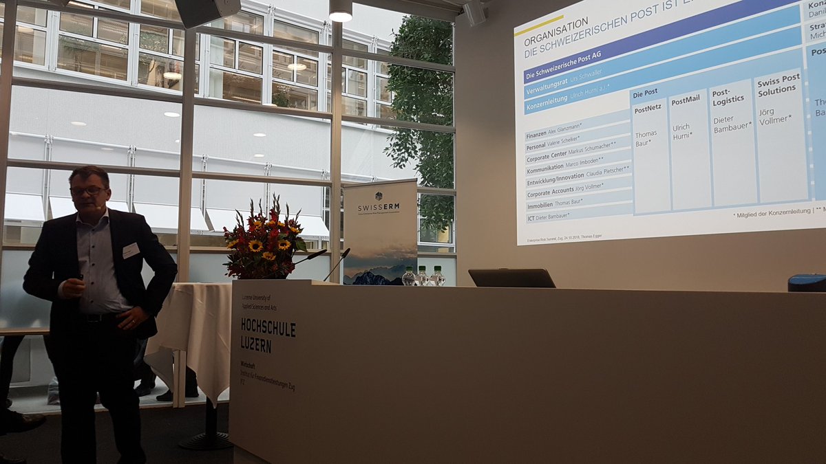 Der ERS 2018 ist in vollem Gange. Erstes Referat von Thomas Egger #postlogistics #erm #RiskManagement