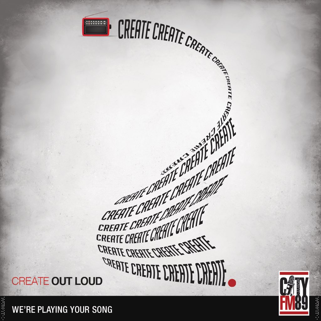 CityFM89's tweet photo. Creativity is nothing but a mind set free. Let your creative juices flowing.
Go out and #CreateOutLoud
#MOL #CityFM89 #ComingSoon https://t.co/bYM2bTg1iE