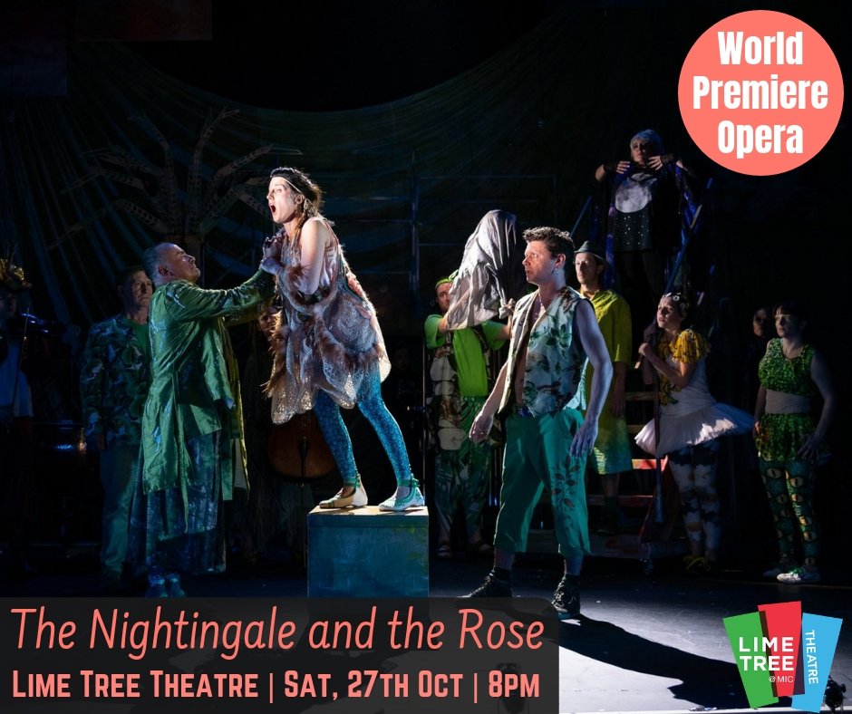 LimeTreeTheatre's tweet image. This Sat, 27th Oct @NightingaleOper will be performed for the first time at the Lime Tree Theatre. The Nightingale's only wish is to bring beauty and love into the world, even at the ultimate price.
👉 Click to book tickets online: bit.ly/2Nk7heW