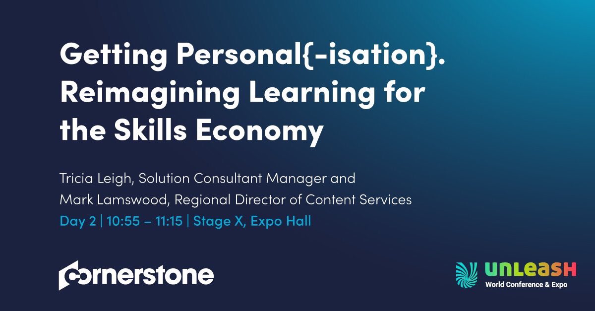 #UNLEASH18 | We bring you a true personalised experience with our holistic learning platform! <a href="/CornerstoneInc/">Cornerstone OnDemand</a> <a href="/UNLEASHgroup/">UNLEASH</a>