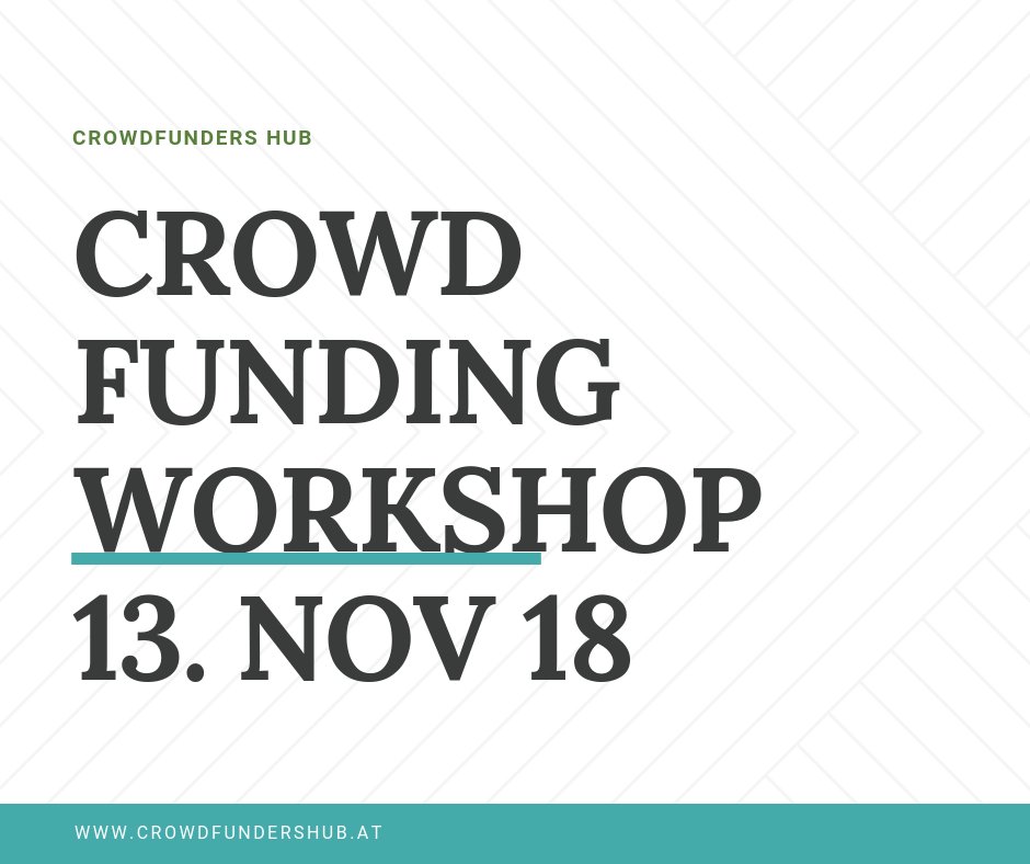 CloedBaum's tweet image. Bevor ich nach #Georgien abhau, noch kurz ein Reminder: #CROWDCLUB ist wieder am 6.11. und #crowdfunding #Workshop am 13.11. Meldet euch an, während ich im #blockchain #paradies bin. crowdfundershub.at