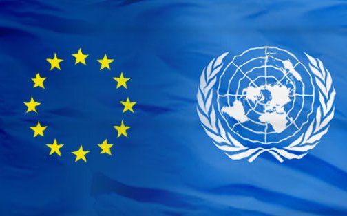 EUatUN's tweet photo. Investing in our partnership with @UN is natural. The #EU &amp; #UN share the same fundamental values &amp; goals. In Europe &amp; across the world, we work for sustainable development, peace &amp; security. Together we fight for education for all, gender equality &amp; human rights. Happy #UNDay! https://t.co/BrfjpaHLhC