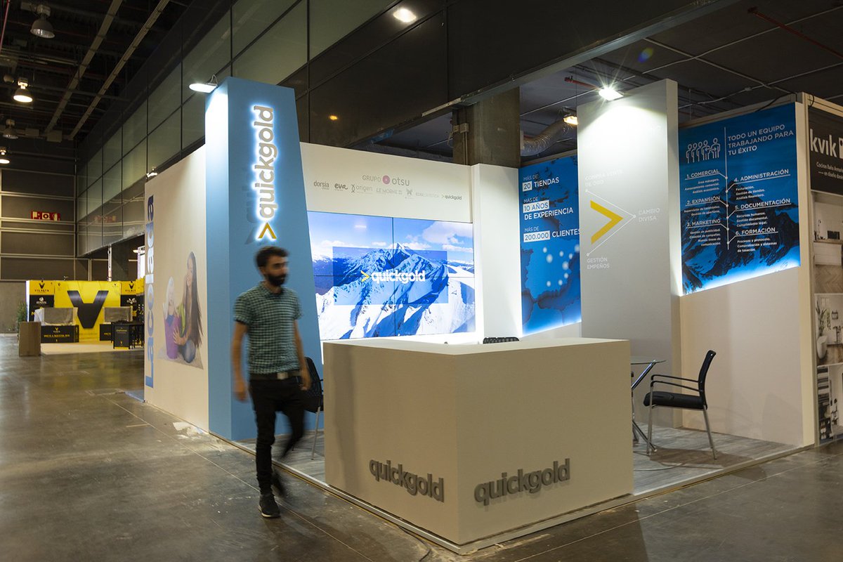 quickgoldQG's tweet photo. Ya tenemos listo nuestros espectacular stand para la #SIF18 de Valencia @sifco ¿Quieres abrir tu propio #Quickgold y formar parte de la familia?
Stand A30. Ven a partir de mañana y descubre cómo funciona un gran negocio con el mínimo riesgo.
#Franquicias #Feria https://t.co/H1v6LJ1Gla