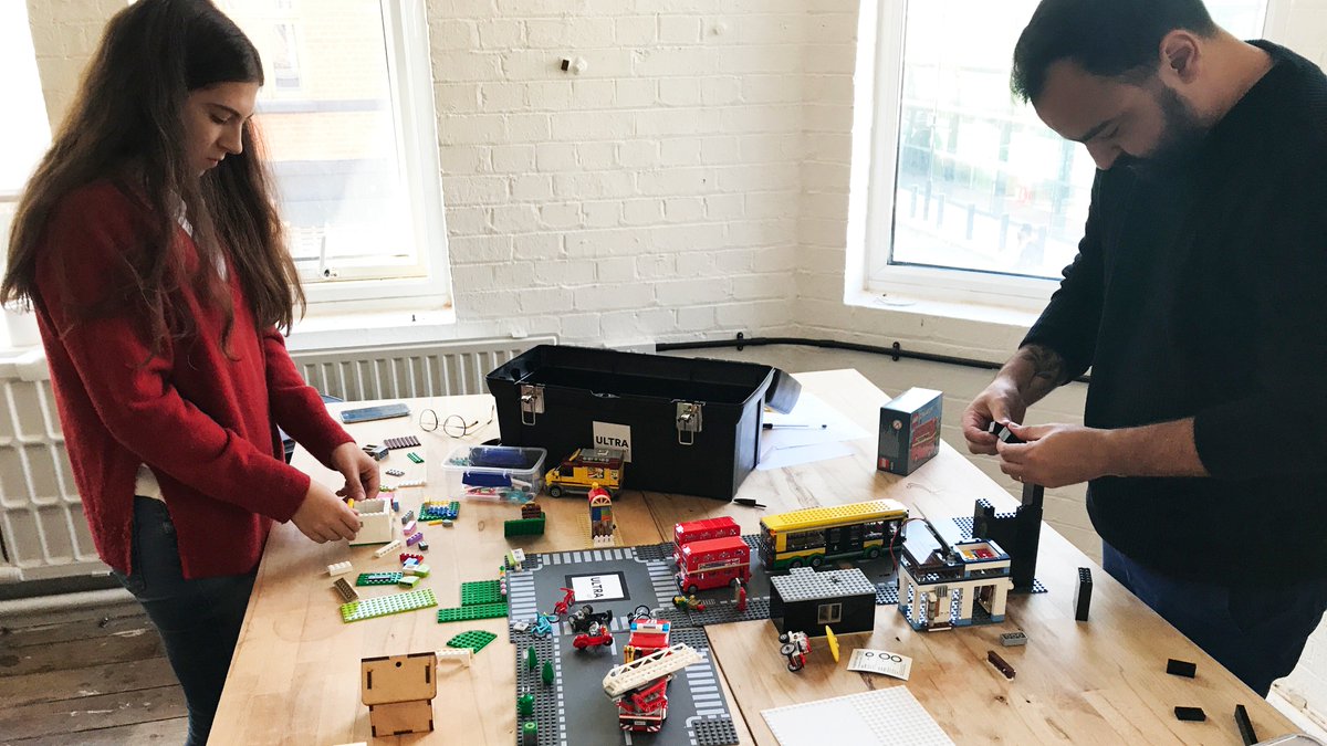 The ULTRA team is hard at work preparing a Lego smart city to exhibit at <a href="/TechDayHQ/">TechDay</a> with <a href="/ExeCityFutures/">Exeter City Futures</a> on Friday. Come over to say hi and prototype new tech solutions🕹 #techday #IoT #AI #smartcity