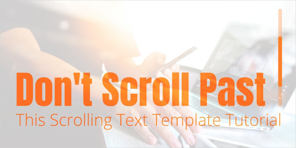 ELBlearning's tweet image. A quick and easy way to create scrolling text. elearningbrothers.com/blog/dont-scro… #elearningtemplates #scrollingtext #tutorial