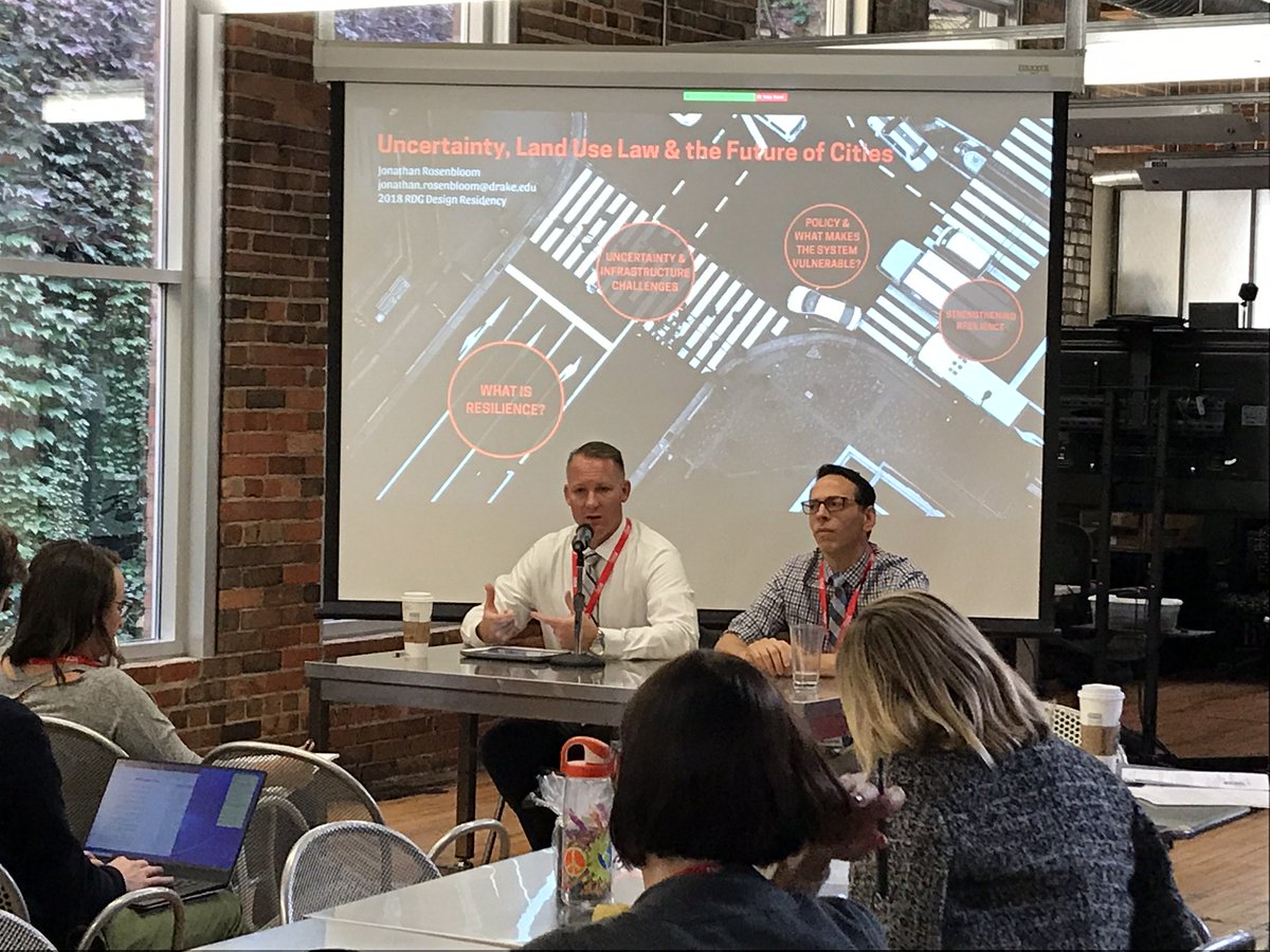 rdgusa's tweet photo. Kicking off our Design Residency: with Eric Weiland, Advisor/Program Manager - @fema Headquarters and Jonathan Rosenbloom, Dwight D. Opperman Distinguished Professor of Law; Director, Environment and Sustainability Program - @DrakeUniversity Law School  #rdgdr  #climateresilience https://t.co/zNO2iHHfyk