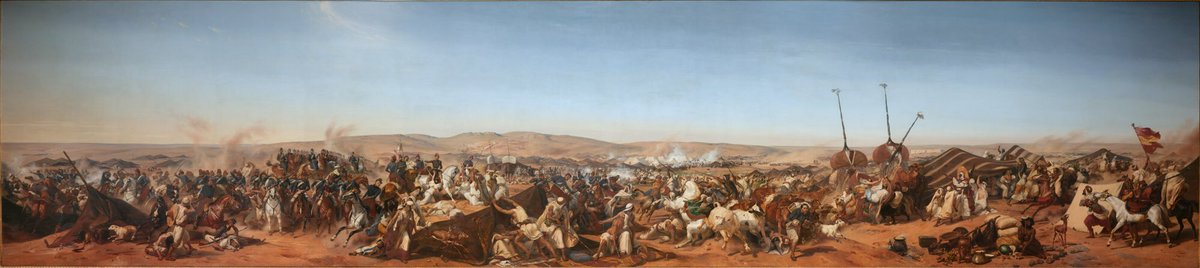 CVersailles's tweet photo. #LaMinuteLouisPhilippe La prise de la Smala d'Abd el-Kader par Horace Vernet qui évoque la conquête de l'Algérie est réputée pour être le plus grand tableau du 19e siècle. https://t.co/5zTf7pBWGI