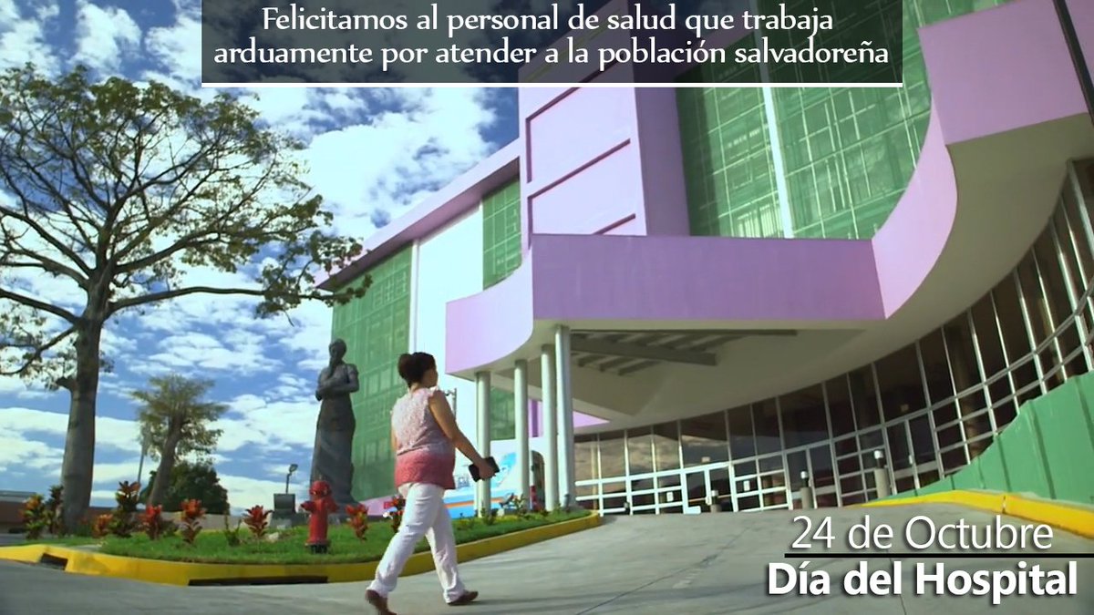 SaludSV's tweet photo. El Hospital Nacional de la Mujer
"Dra. María Isabel Rodríguez" ha reducido los tiempos de espera de las operaciones de mujeres con cáncer de mama a 4 días y en octubre la lista de espera es de cero. Felicitaciones a todo el personal en el #DíadelHospital https://t.co/y8Xy7Ev1lR