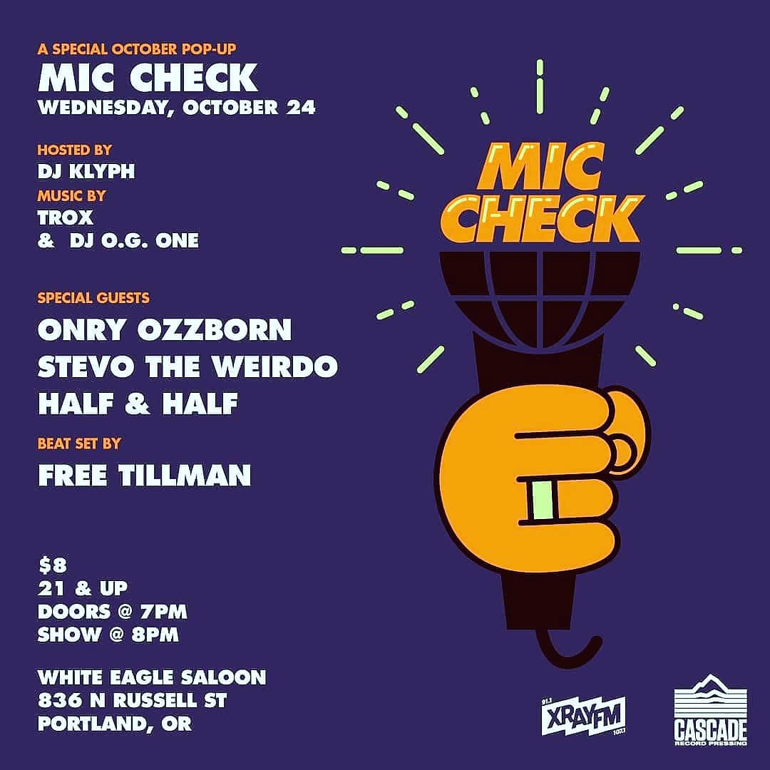 Early show tonight with <a href="/onozz717/">𝖔𝖓</a> <a href="/StevoTheWeirdo/">✨steve✨</a> <a href="/illsinceilleven/">illsinceilleven</a> @lee_tillman at <a href="/TheWhite_Eagle/">White Eagle Saloon</a> with <a href="/iamTROX/">TROX</a> <a href="/djogone/">Dj O.G.ONE</a> <a href="/djklyph/">Klyph</a> sponsored by <a href="/xrayfm/">XRAY.fm</a> and <a href="/cascadepressing/">Cascade Record MFG</a> Doors at 7pm