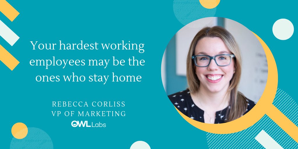 OwlLabs's tweet photo. Our VP of Marketing @repcor tells a cautionary tale and how she discovered her own bias about remote work. Read how she changed her views and why companies should do the same. https://t.co/qu5J40Unop #StateOfRemote2018 #remotework #wfh https://t.co/FtHviO4DJn