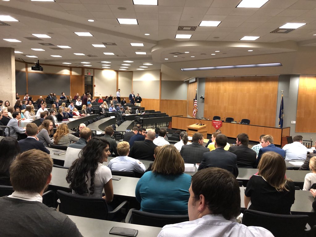 UNLCollegeofLaw's tweet photo. Today, the #8thCircuit is holding a special session at #NELaw. Students will also have the opportunity to ask questions following the proceedings. https://t.co/DJrECtyemO