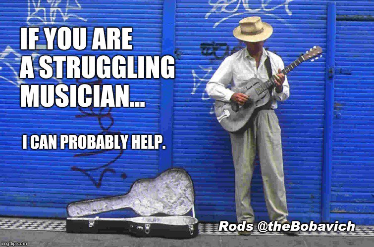 The industry has been lying to you. Sharing music heart to heart is the secret sauce not RECORD CONTRACTS or SPOTIFY STREAMS. The real measure of success is giving hope to a dying world...

And YES! - People really do pay you for that!!!