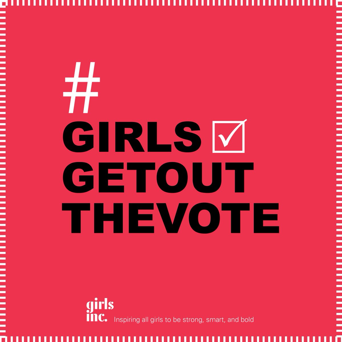 GirlsIncDallas's tweet photo. Young people are one of the least likely groups to vote…but without a vote, their voices will not be heard. The @Girls_Inc #SheVotes program gives girls the support they need to be ready to vote when they turn 18. #GirlsGetOutTheVote #GetOutTheVoteChallenge https://t.co/7z5vphQeQb