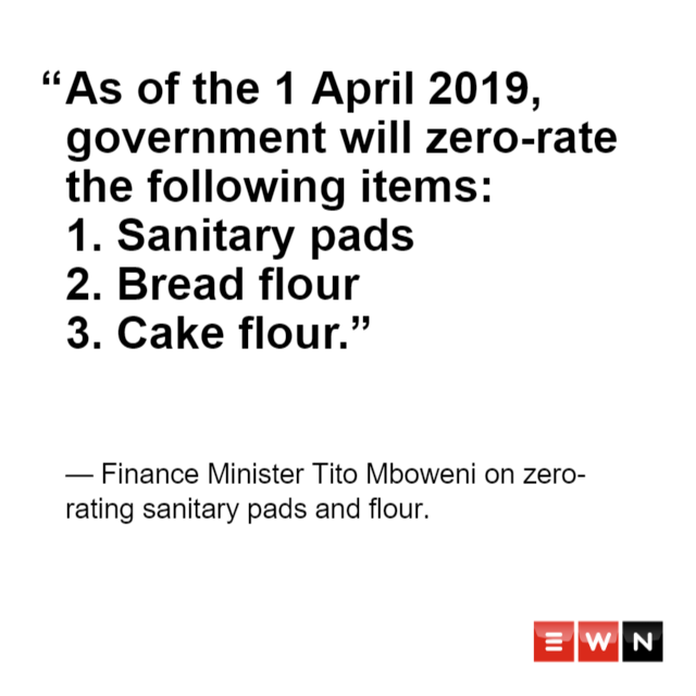 ewnupdates's tweet photo. [TRENDING ON EWN] #MTBPS2018 #Mboweni says tax-free pads are coming our way in 2019. 👏👏👏 https://t.co/z8mdKFzTe8 https://t.co/FVqvfKiRiS