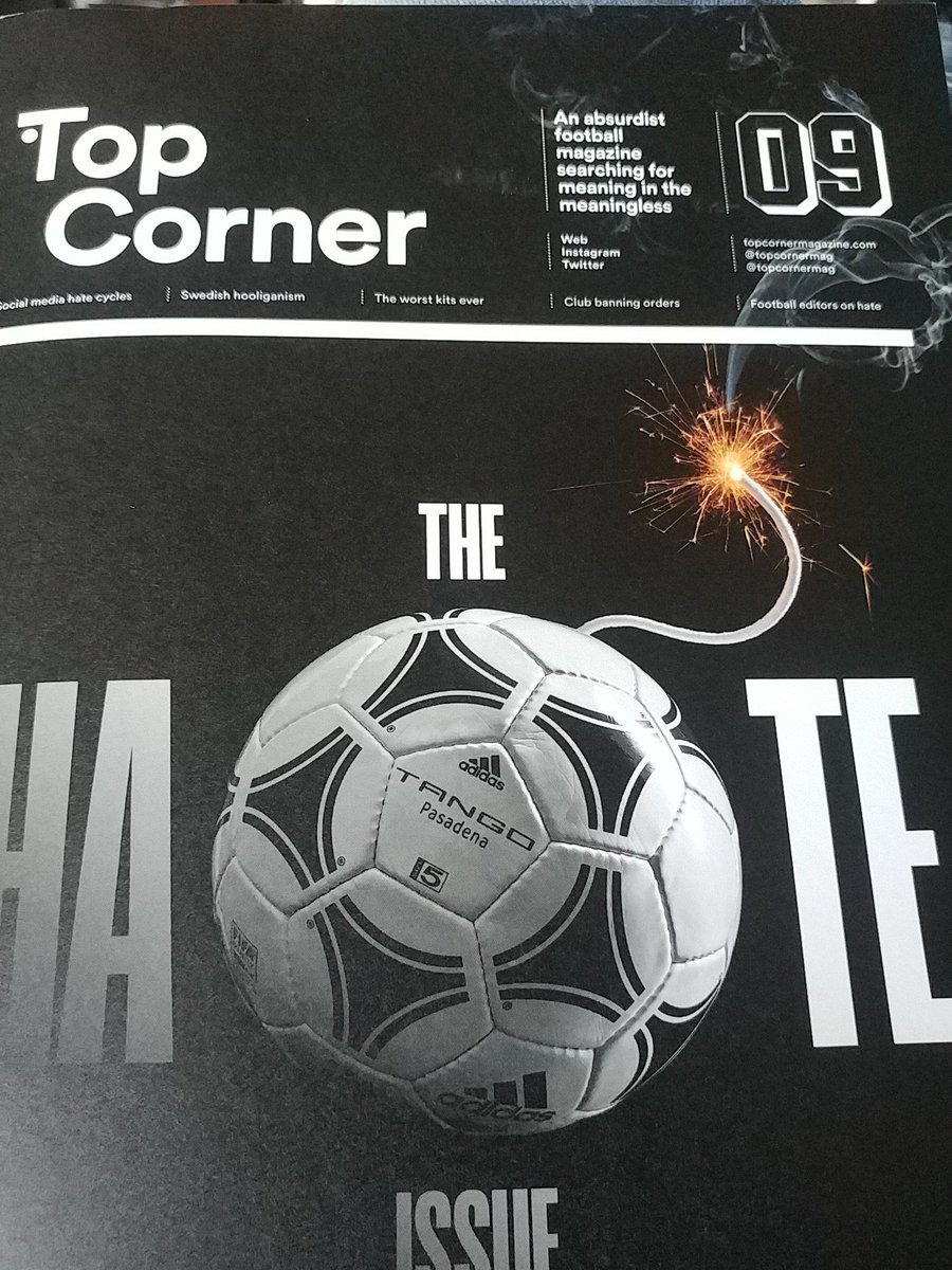 cd_smith15's tweet photo. My @TopCornerMag arrived this morning. First time reader but certain I'll not be let down. And @agstephen7 can look forward to another hand me down mag. 😉😁 https://t.co/qQnVgd1toa