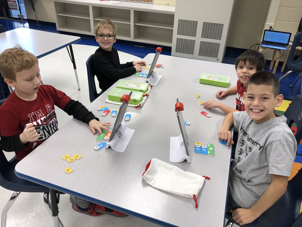 MrsBrownC's tweet image. #hunterhornets learning to code with @PlayOsmo #codingwithawbie Learning directionality, quantity, problem solving, and sequence. #GSDPride