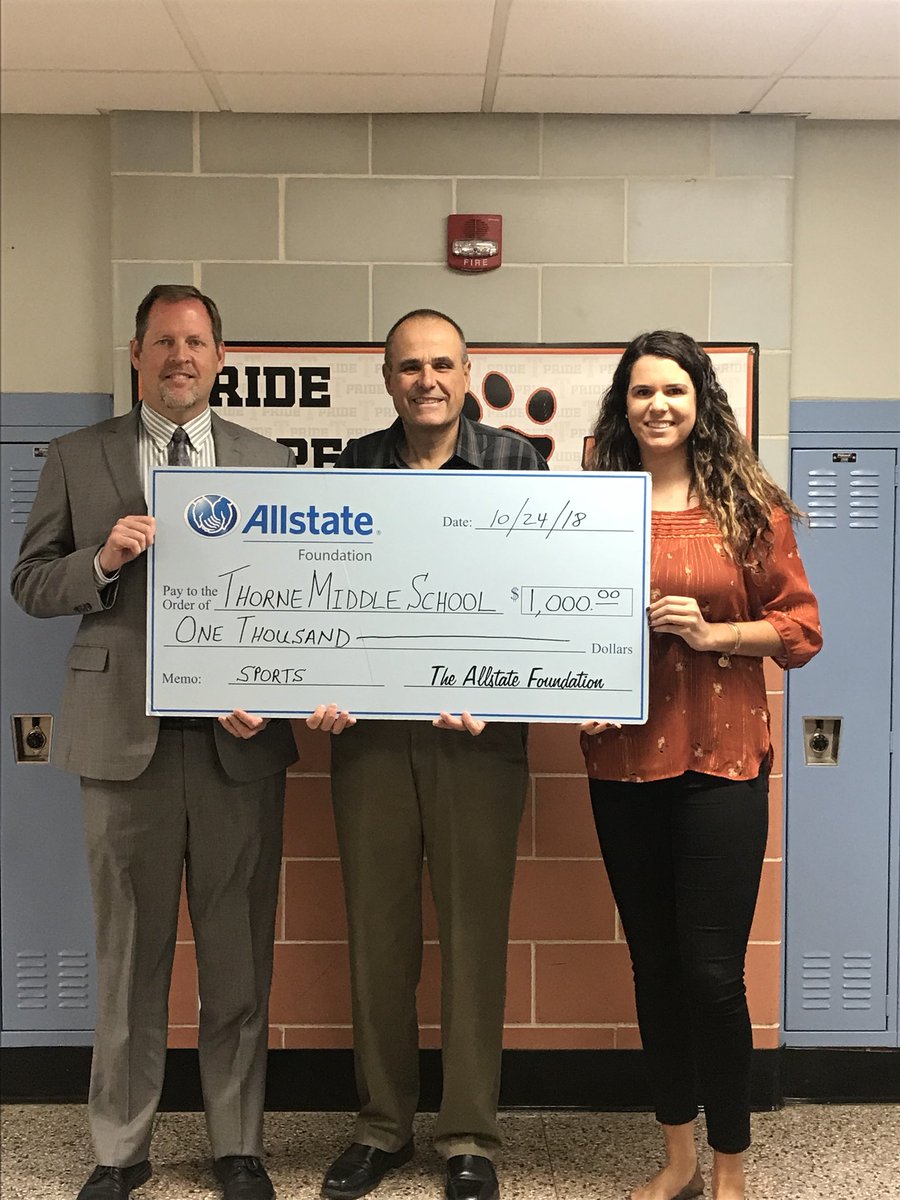 Special thanks to my dad, Gerard Liubicich’s All State agency in Middletown who donated $1,000 to <a href="/thorne_ms/">Thorne Middle School</a> Athletic Department!⚽️🏀⚾️ #MTPspride #allstate <a href="/Allstate/">Allstate</a>
