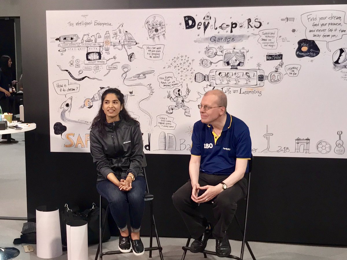 casertz's tweet image. @hardyp180 prepares for his #DeveloperHero interview #SAPTechEd