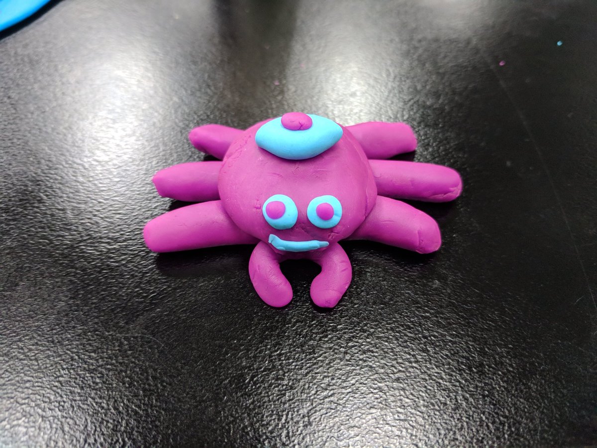 codeturtle's tweet image. #CPTAus2018 #ArtChallenge Table 9 attempt 2 - the Derpider 🤗