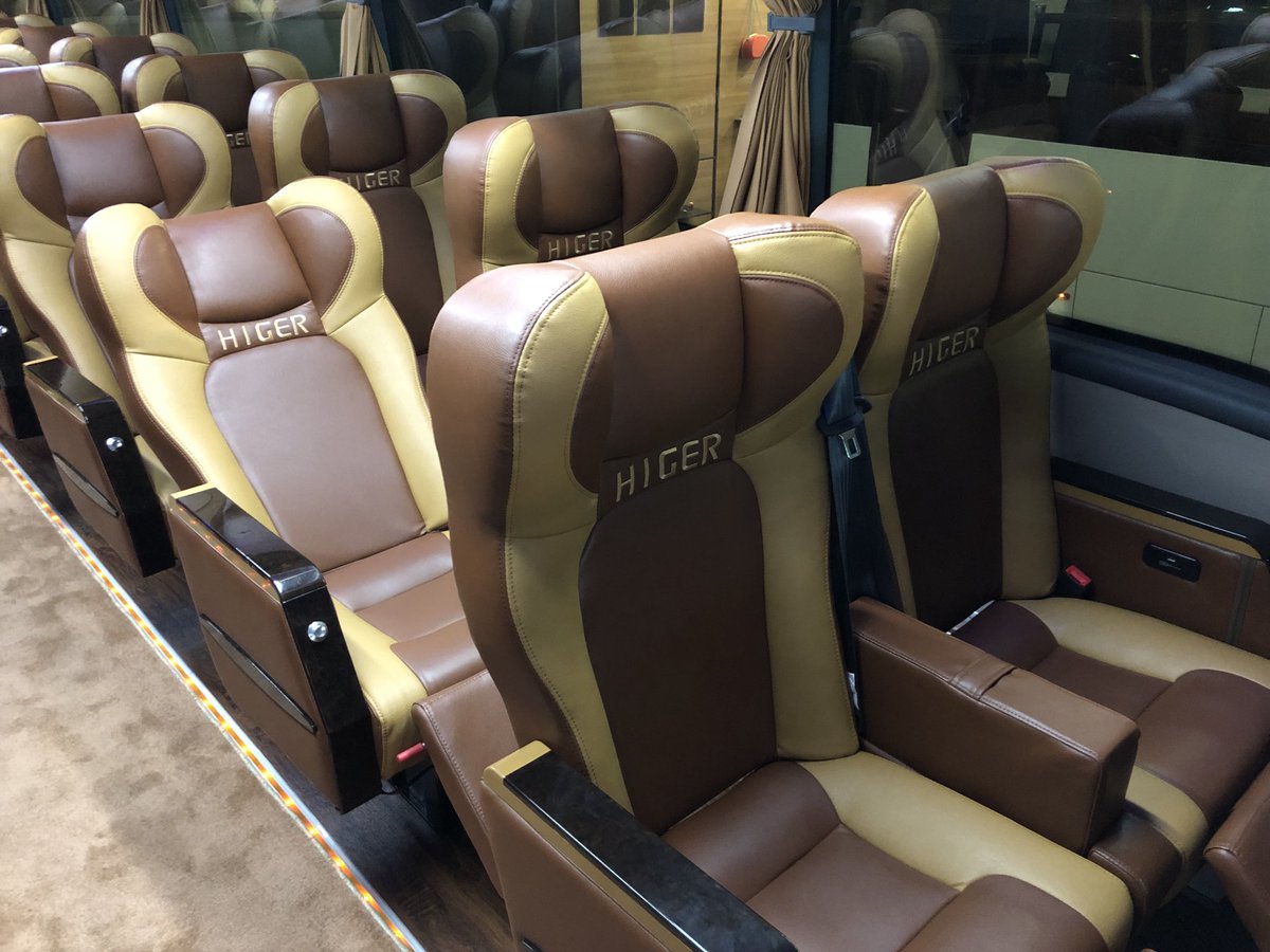 busworld's tweet photo. The KLQ6128LQ is the Higer proposal for the tourist market in Russia. After their sales success during the past FIFA World Cup, this models appears as a 12m rear engine coach, with up to 55 seats in 2/2 layout, or 32 in a comfortable 2/1 distribution. @Higer_Bus @CumminsEurope https://t.co/O1WS2awRmf