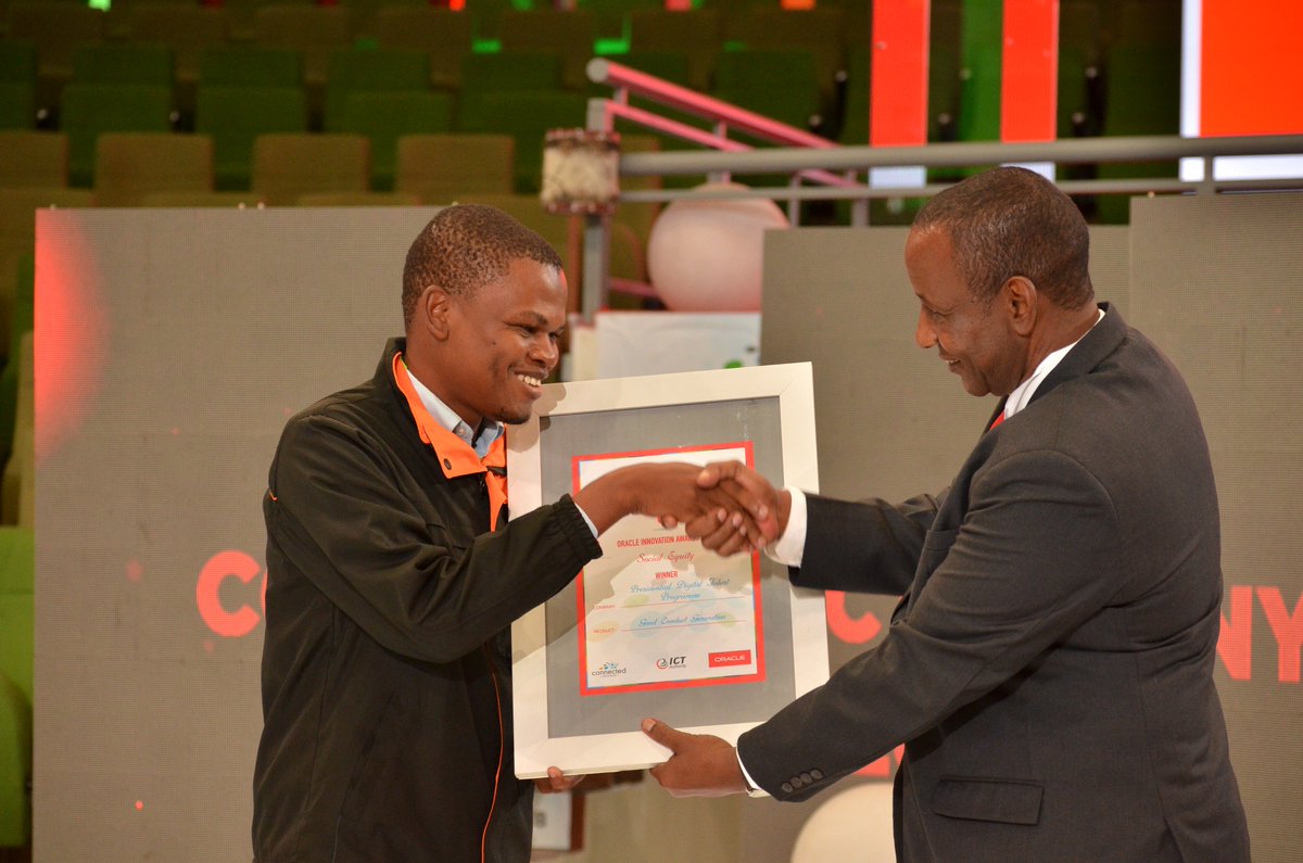 ICTAuthorityKE's tweet photo. ICTA, with the Good Conduct Generation product, is the winner of the Social Equity Award category! Well done! The winners are graduates of the PDTP program. #2018ConnectedSummit #2018InnovationAwards https://t.co/RQFluvOUDk