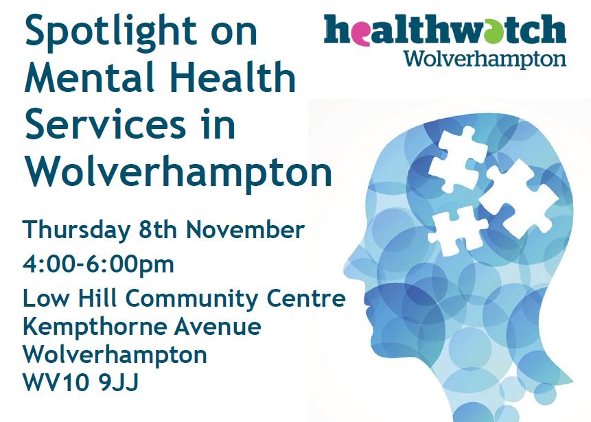 Join <a href="/HWwolverhampton/">Healthwatch Wolverhampton</a> on Thurs 8th Nov between 6-8pm, to discuss health services in #Wolverhampton. Spaces are limited so book yours now @ info@healthwatchwolverhampton.co.uk. ^BH healthwatchwolverhampton.co.uk