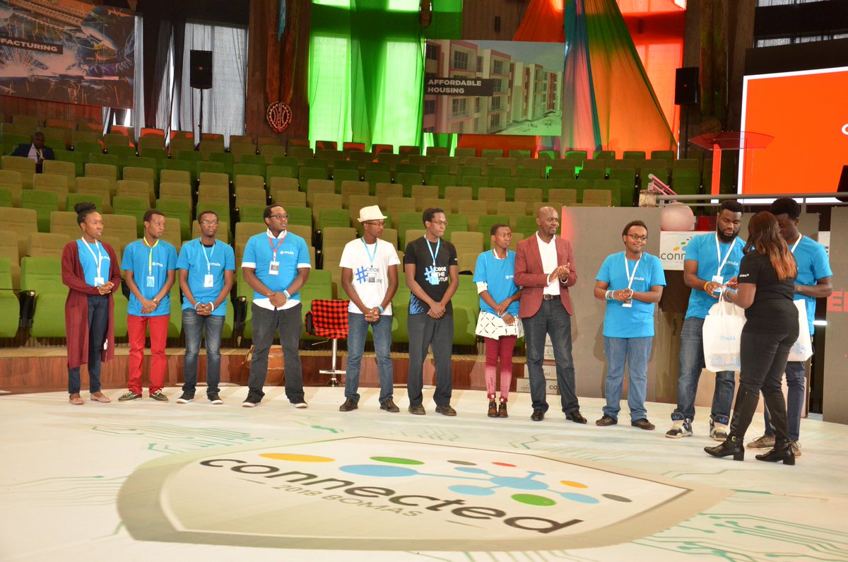ICTAuthorityKE's tweet photo. Awarding of the #ConnectedSummit2018 Hackathon at Bomas of Kenya. Participants were hacking how ICT can be used to fast track food security, affordable housing, manufacturing and universal health. The @uonbi team are the overall winners. #2018ConnectedSummit https://t.co/tS57OifFF0