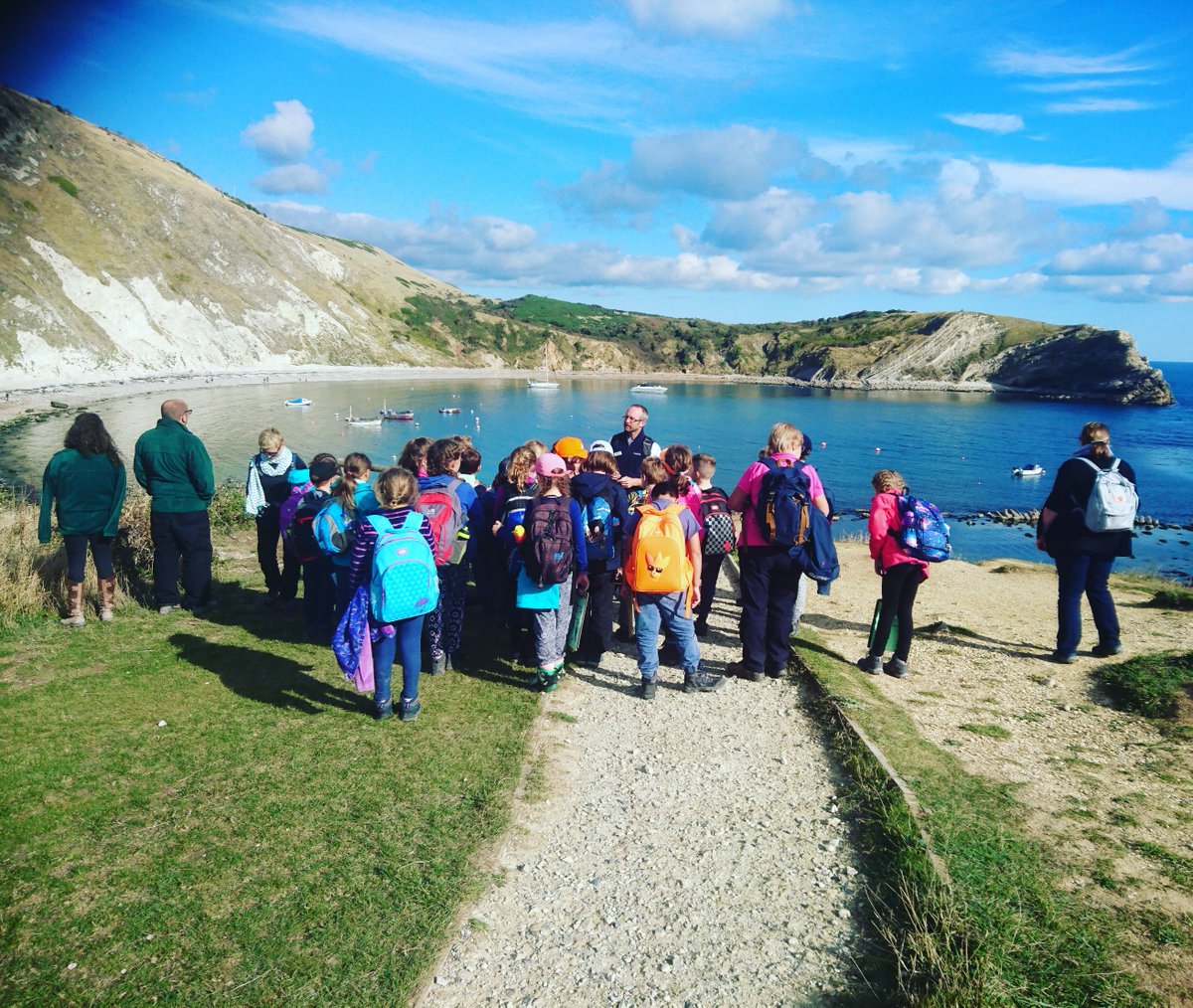 What a lovely day! 
New Barn Rangers Adam &amp; Kirsty spend the day showing this lovely group around Lulworth and Durdle Dor,, a fab day agreed by all 😎