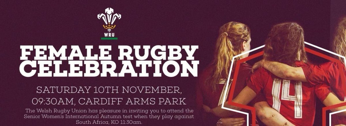 Really looking forward to taking our <a href="/RugbyCapitals/">Capitals W&G Rugby Hub</a> girls to the CAP on 10th Nov! Great experience for them and it’ll be great to meet all the other Clusters. Thank you <a href="/WelshRugbyUnion/">Welsh Rugby Union 🏴󠁧󠁢󠁷󠁬󠁳󠁿</a> @CBluesCommunity <a href="/MichaelConnor06/">Michael Connor</a> and <a href="/CharlyW10/">Charly W.</a> 🙌🏻🙌🏻 🏉