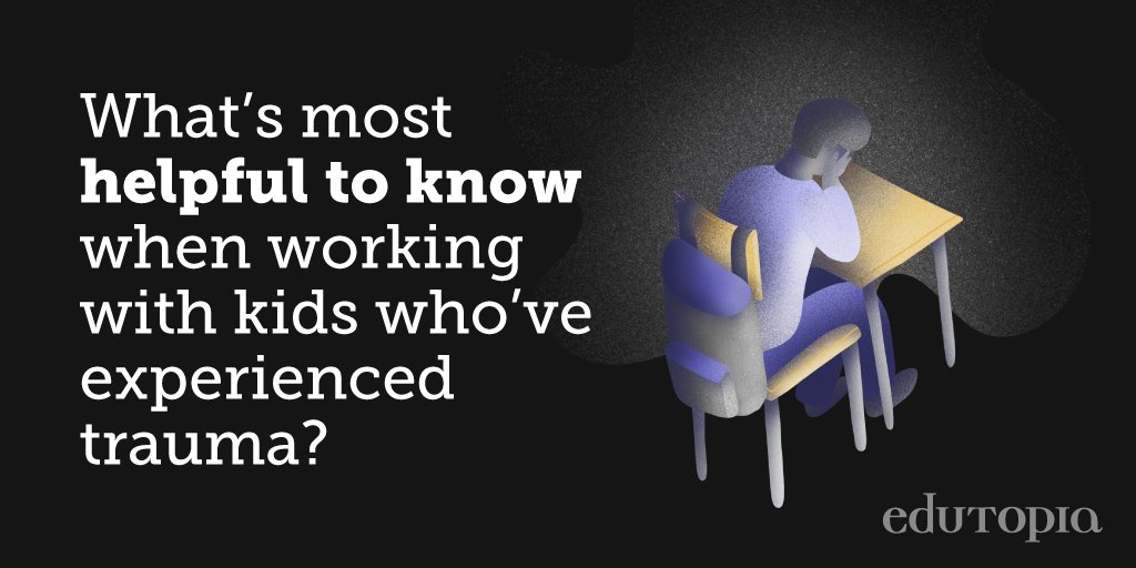 edutopia's tweet image. We want to hear from you! What are the strategies that help most when working with students who have experienced trauma? #TraumaInformed #ACEs