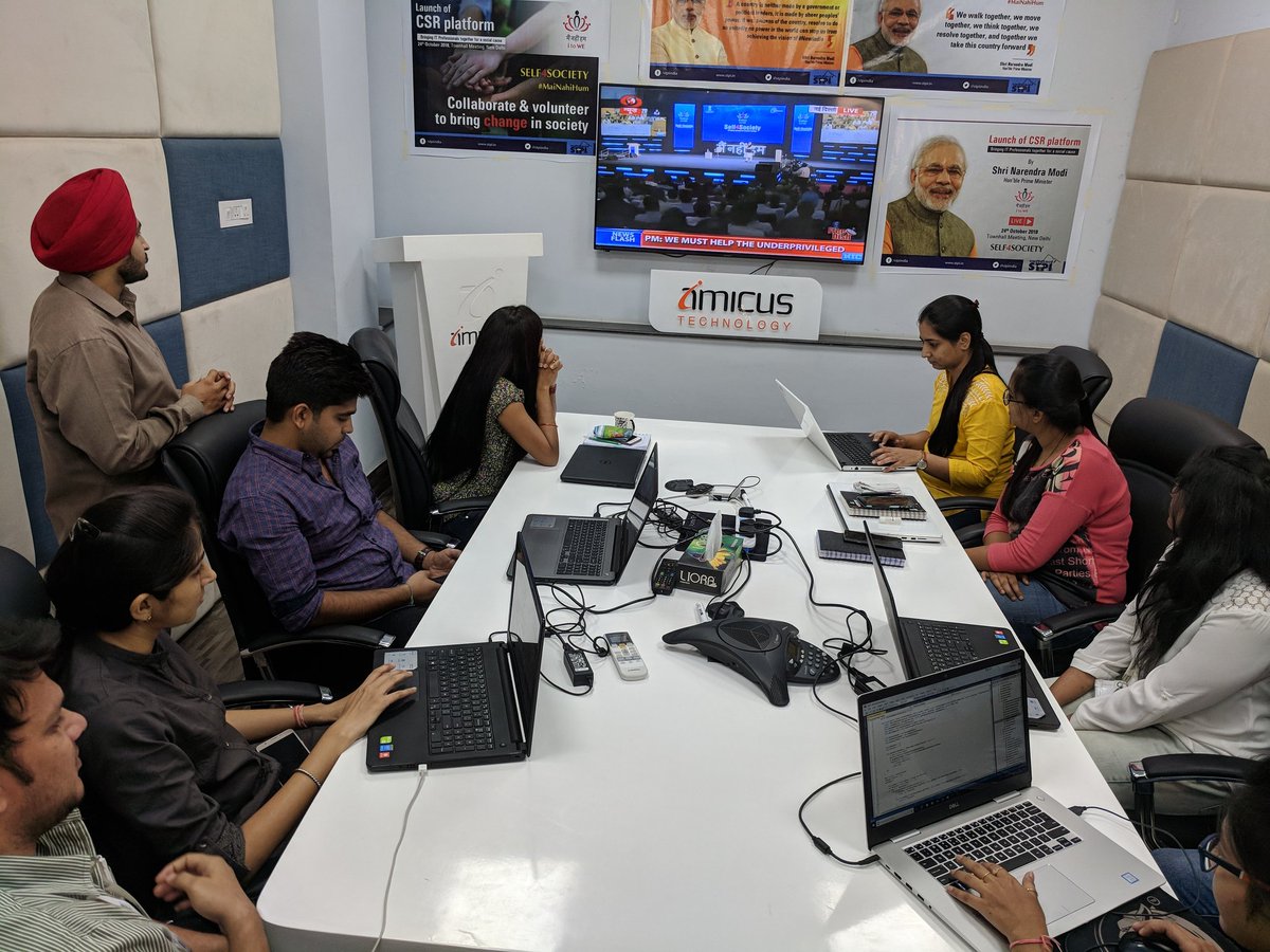 anandyadav's tweet photo. Employees of #AmicusTechnology Raipur are proud to be proud of #Self4Society #STPIINDIA @rsprasad @narendramodi https://t.co/da5ChlIJgz