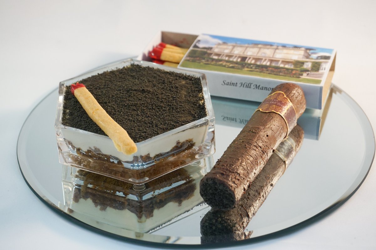 ALISON_PRICE's tweet photo. Our Milk Chocolate Mousse Cigar with Tiramisรบ and Shortbread Matches #WednesdayMotivation
#events
#perfectparties
#eventprofs https://t.co/zV0vHKJ2X2