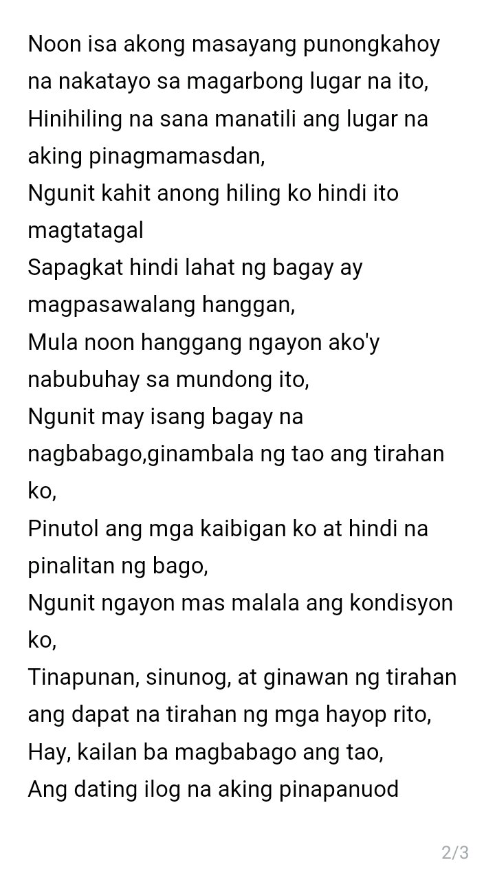Spoken Poetry About Kalikasan Tagalog Version