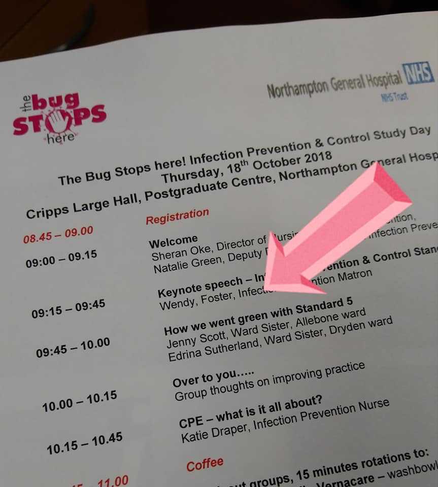 Great to see <a href="/Jendscott/">Jenny Scott</a> and <a href="/EdrinaSutherla1/">Edrina Sutherland</a> sharing how their wards achieved green in assessment and accreditation standard 5 #infectionprevention #NGHmedicine