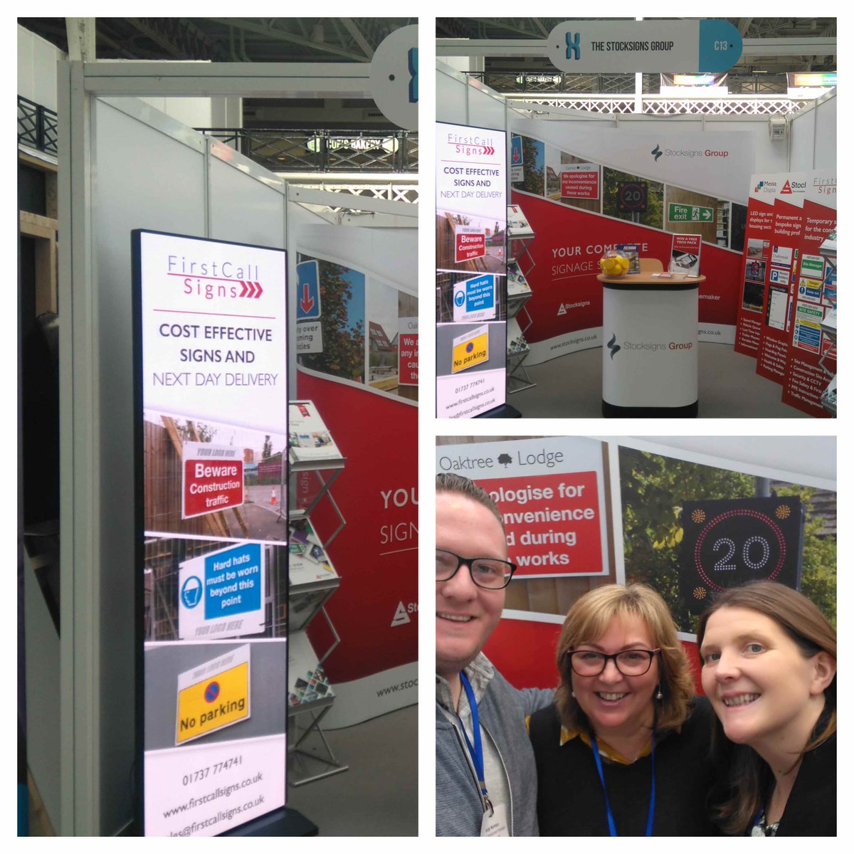 Stocksigns's tweet photo. The @LondonBuildExpo Day 1 Dream Team, spent the day discussing all things #signage. Today meet Peter, Pete, Steve and Daniella on Stand C13 and find out how #stocksigns can help your organisation. #temporarysigns #LEDsigns #constructionsignage #yourcompletesignageprovider https://t.co/sLTNSPYgyL