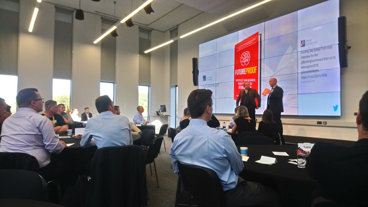 GrowSellRetire's tweet photo. Kicking of #Disruption2018 with fantastic co-author of the book Futureproof! Meaningfulness, responsibility and collaboration!
#ArtificialIntelligence #BigData #Blockchain #Technology https://t.co/ImrmMUyHxB